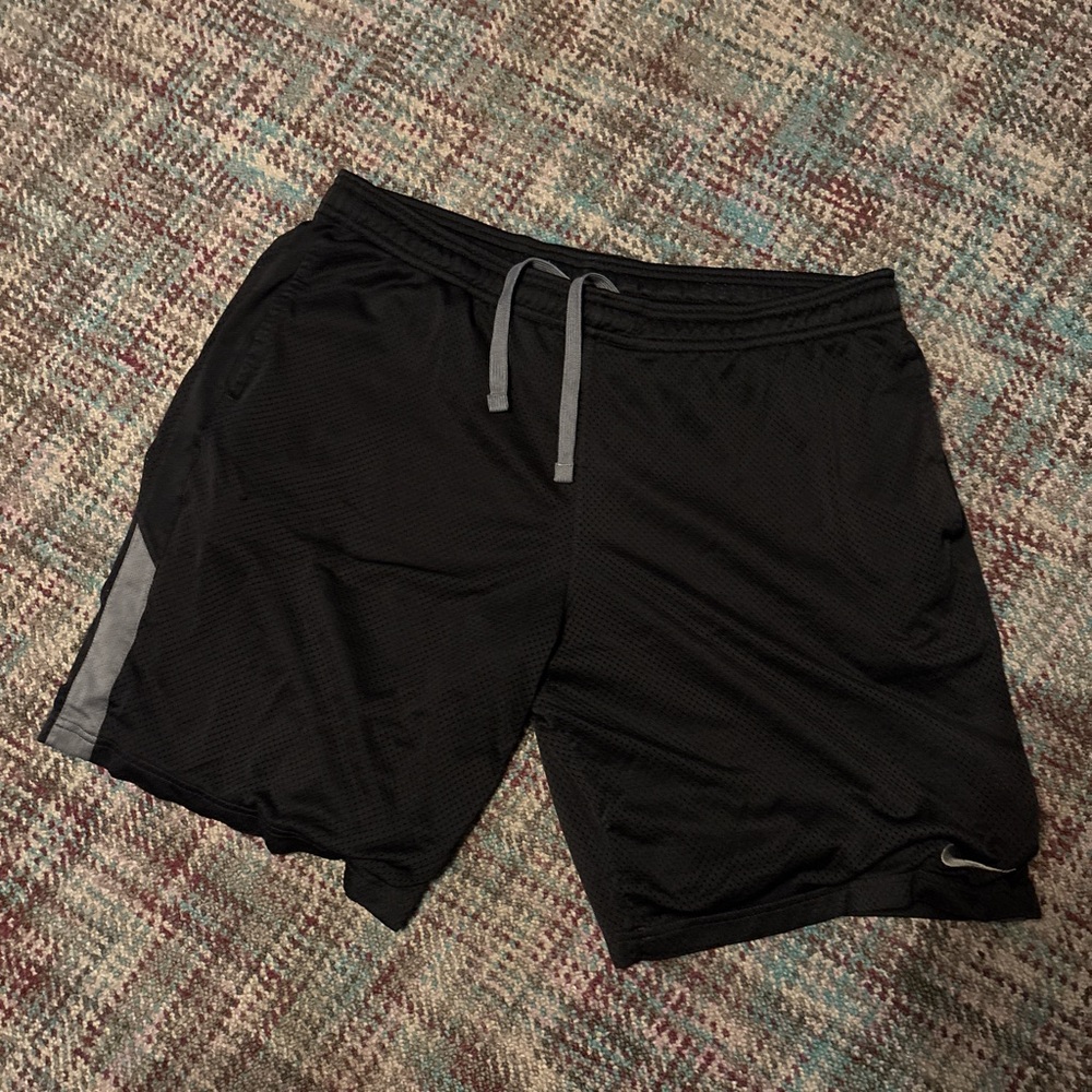 Nike Black and Gray Athletic Shorts
